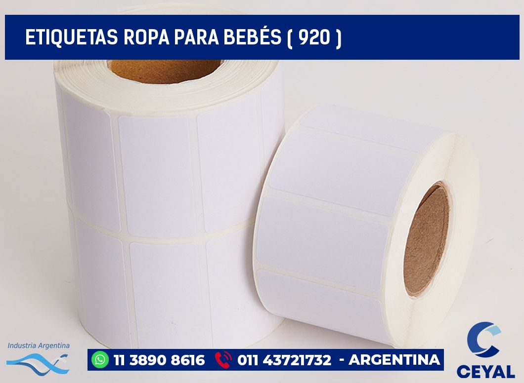 ETIQUETAS ROPA PARA BEBÉS ( 920 )
