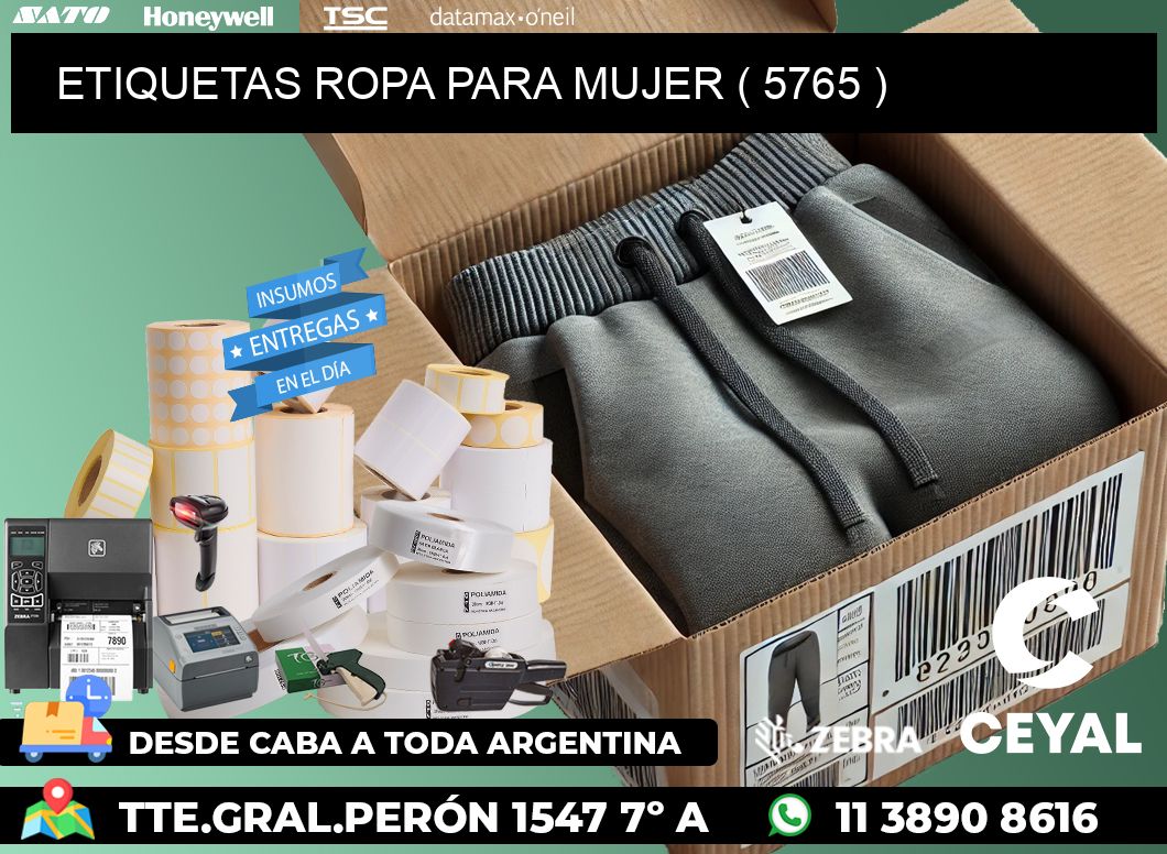 ETIQUETAS ROPA PARA MUJER ( 5765 )