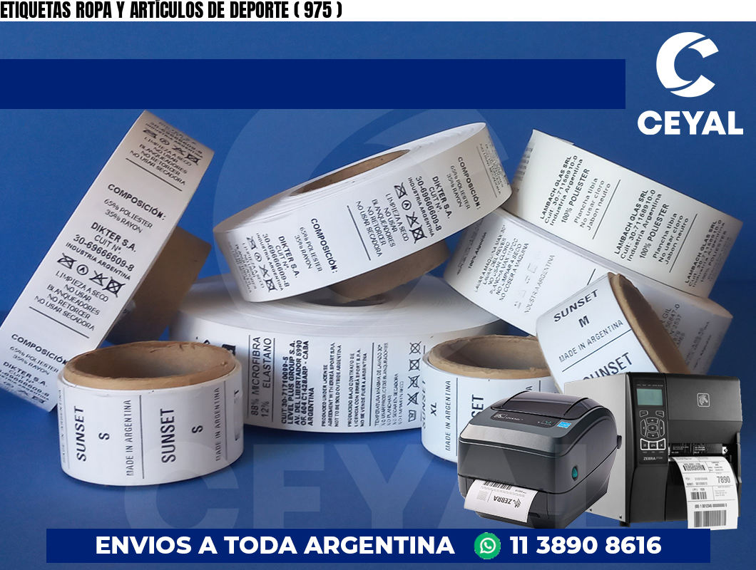 ETIQUETAS ROPA Y ARTÍCULOS DE DEPORTE ( 975 )