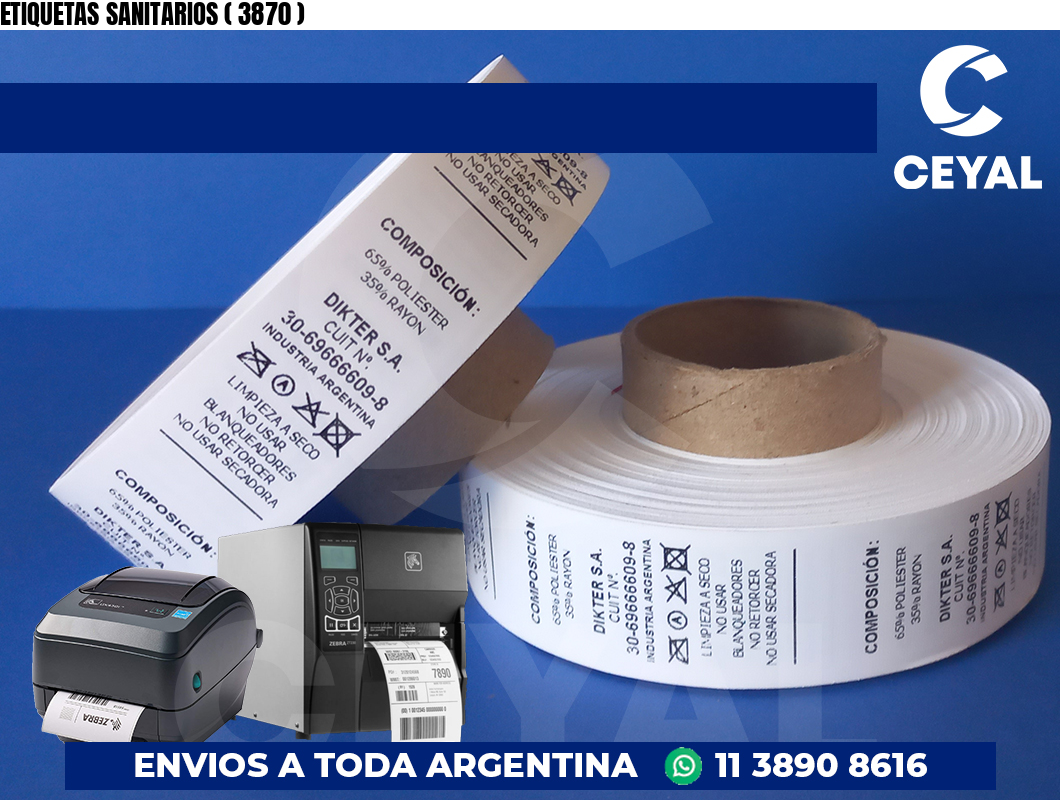 ETIQUETAS SANITARIOS ( 3870 )