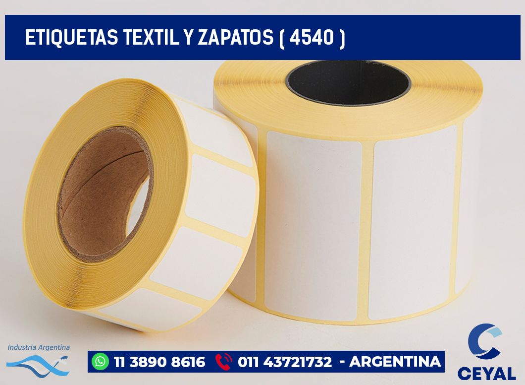 ETIQUETAS TEXTIL Y ZAPATOS ( 4540 )