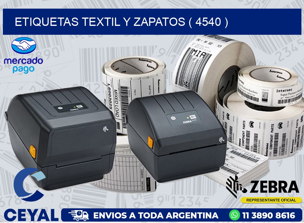 ETIQUETAS TEXTIL Y ZAPATOS ( 4540 )