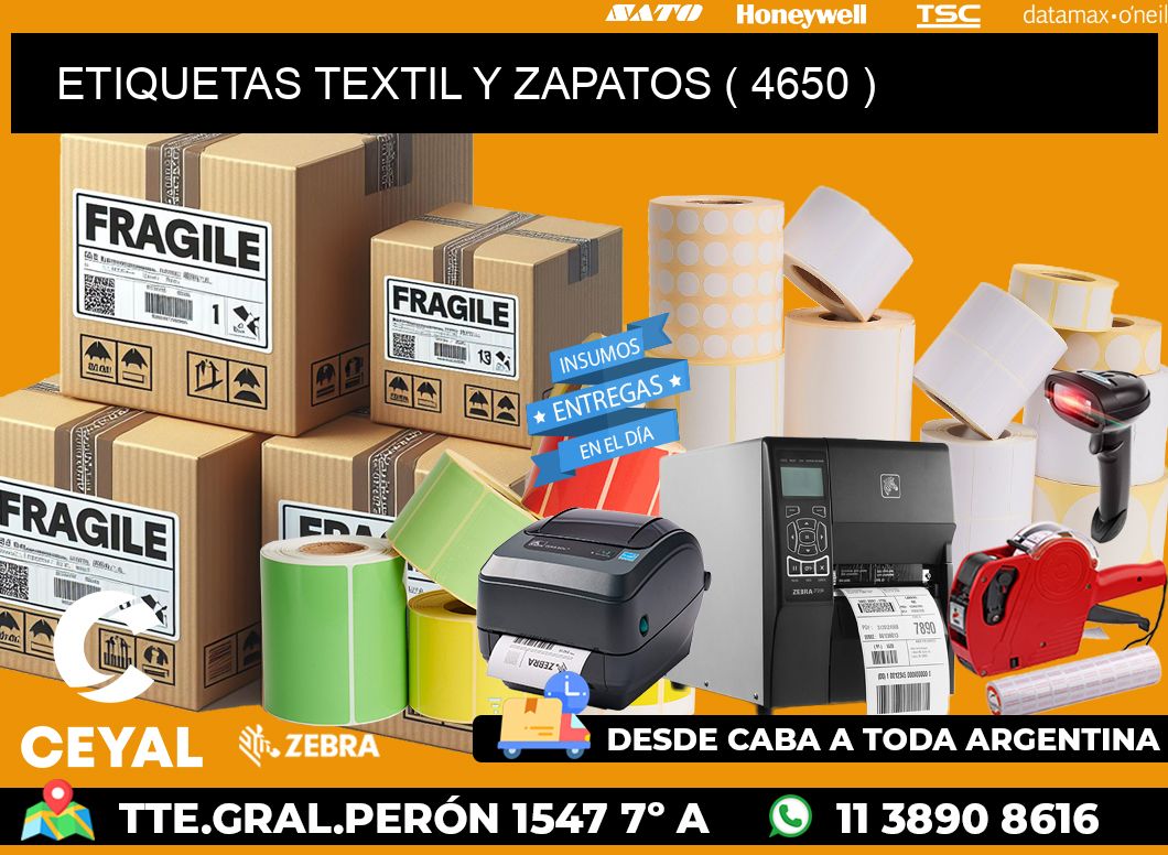 ETIQUETAS TEXTIL Y ZAPATOS ( 4650 )