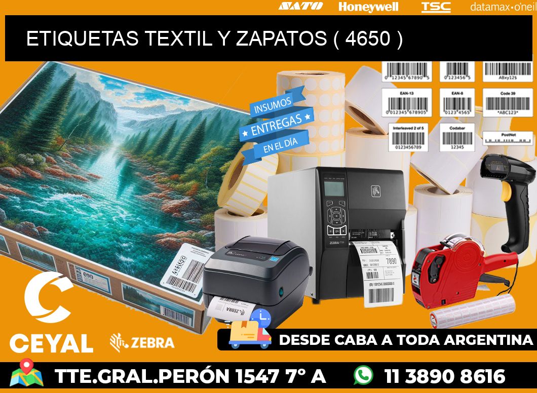 ETIQUETAS TEXTIL Y ZAPATOS ( 4650 )