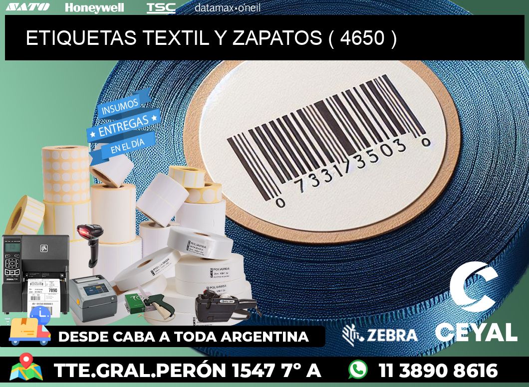 ETIQUETAS TEXTIL Y ZAPATOS ( 4650 )