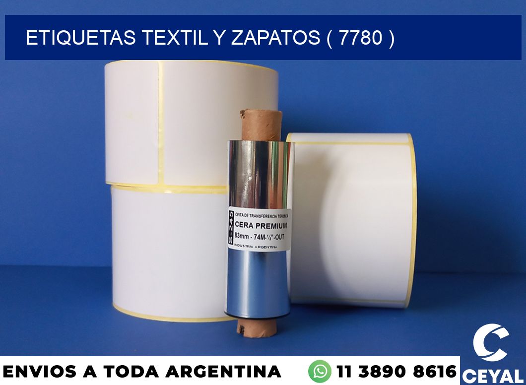 ETIQUETAS TEXTIL Y ZAPATOS ( 7780 )