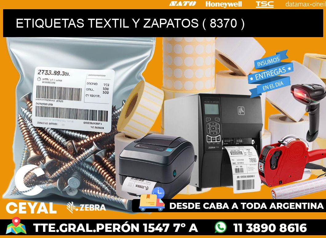 ETIQUETAS TEXTIL Y ZAPATOS ( 8370 )