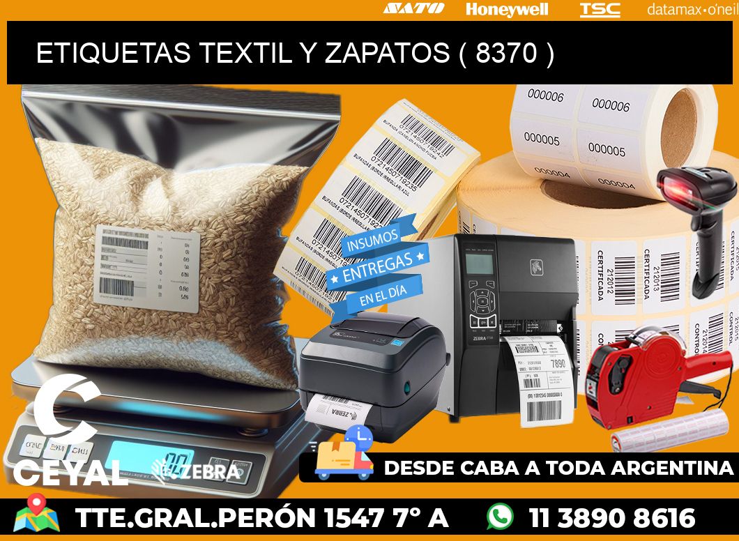 ETIQUETAS TEXTIL Y ZAPATOS ( 8370 )