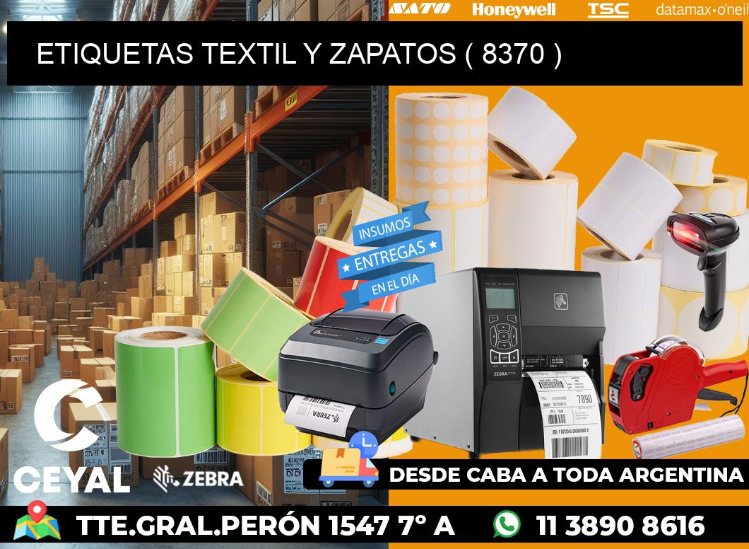 ETIQUETAS TEXTIL Y ZAPATOS ( 8370 )