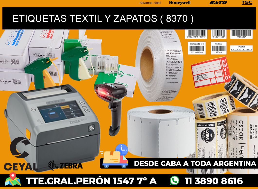 ETIQUETAS TEXTIL Y ZAPATOS ( 8370 )