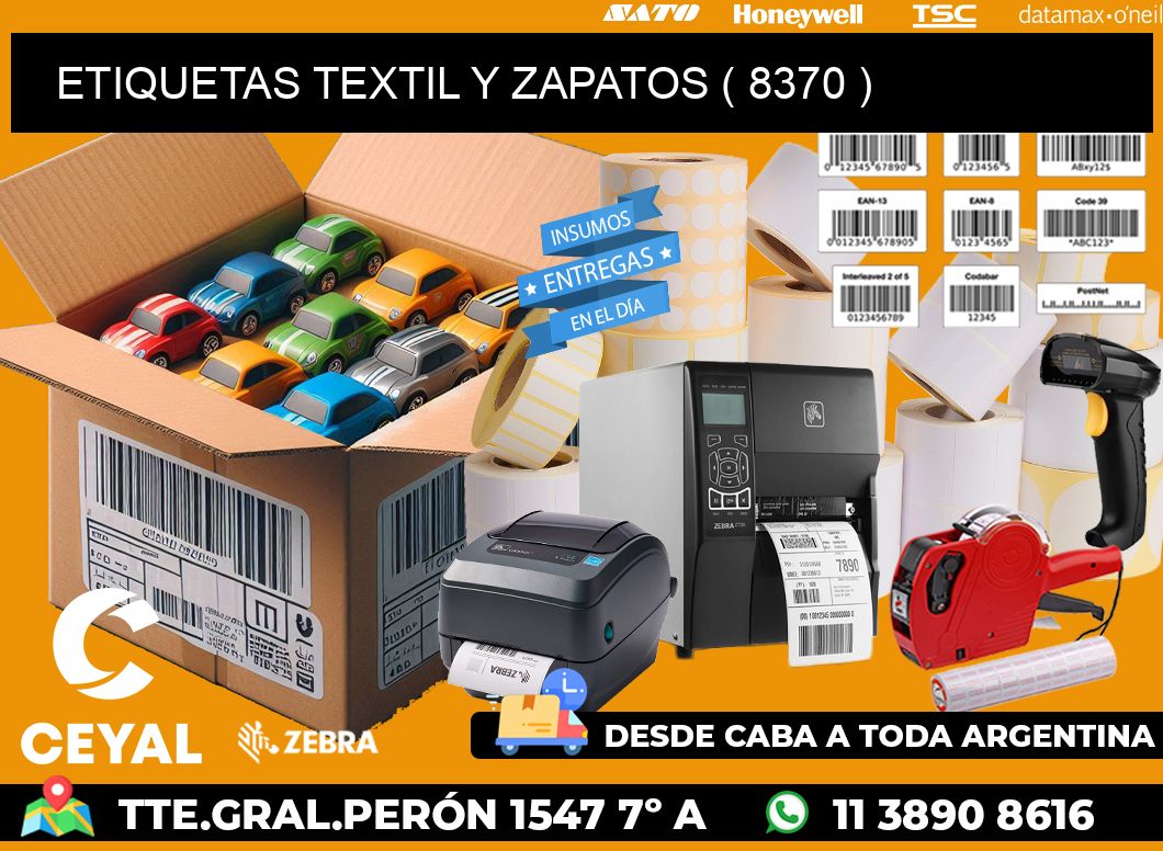 ETIQUETAS TEXTIL Y ZAPATOS ( 8370 )