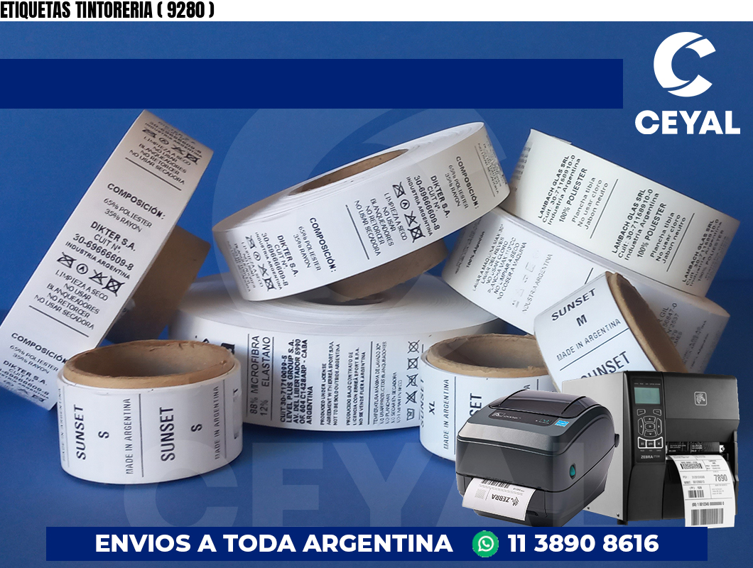 ETIQUETAS TINTORERIA ( 9280 )