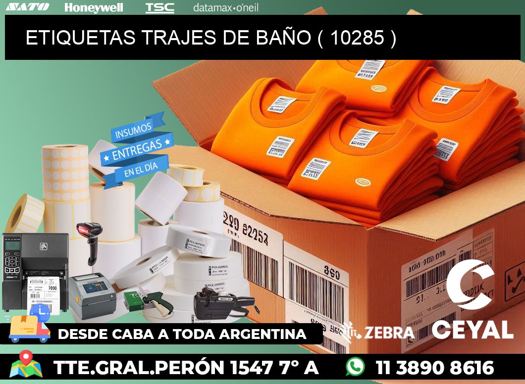 ETIQUETAS TRAJES DE BAÑO ( 10285 )