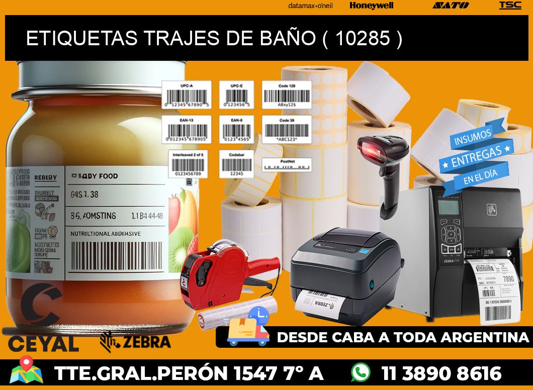 ETIQUETAS TRAJES DE BAÑO ( 10285 )