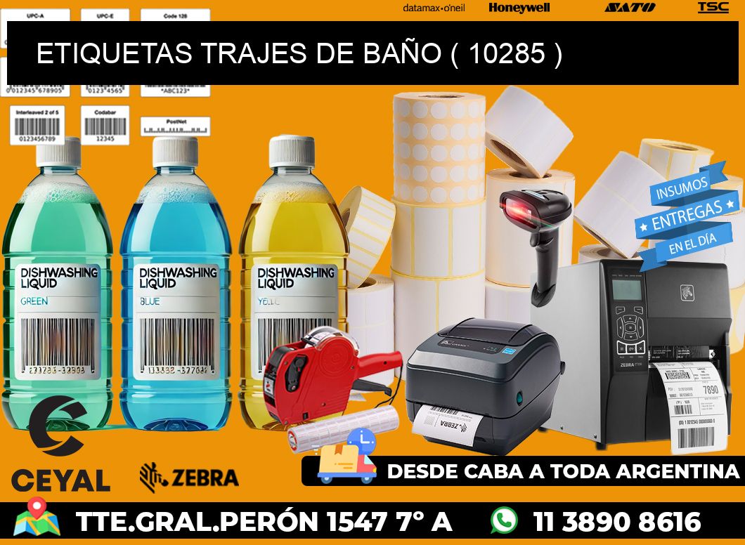 ETIQUETAS TRAJES DE BAÑO ( 10285 )