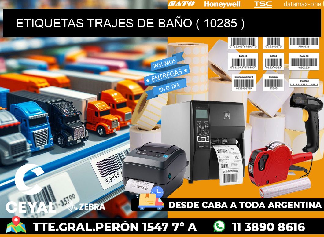 ETIQUETAS TRAJES DE BAÑO ( 10285 )