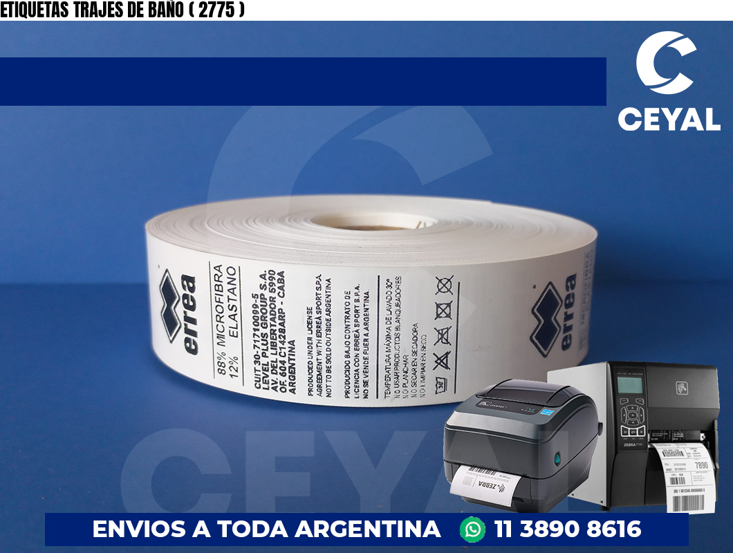 ETIQUETAS TRAJES DE BAÑO ( 2775 )