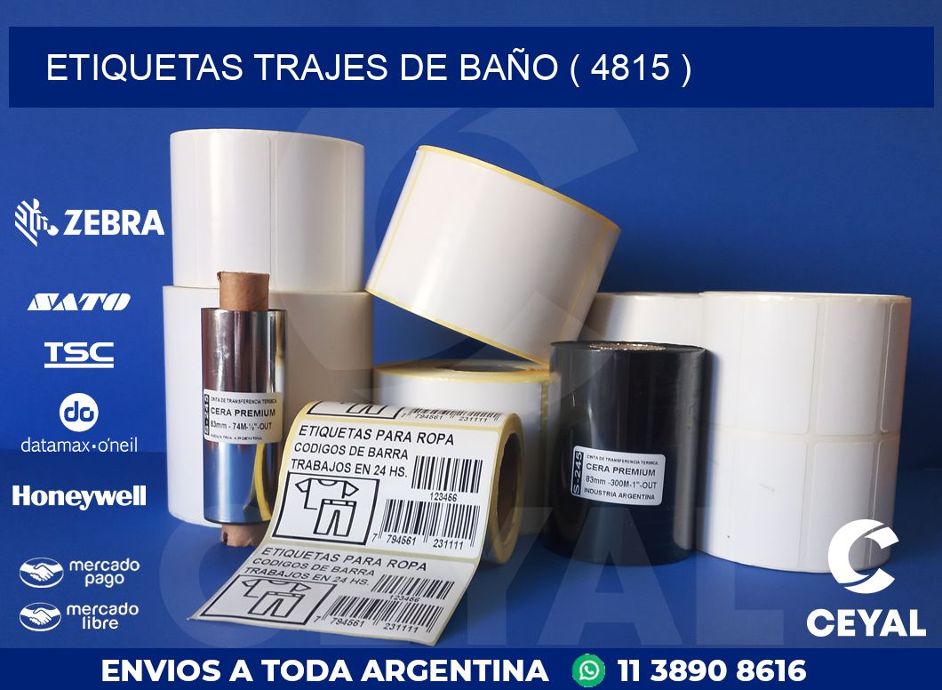 ETIQUETAS TRAJES DE BAÑO ( 4815 )