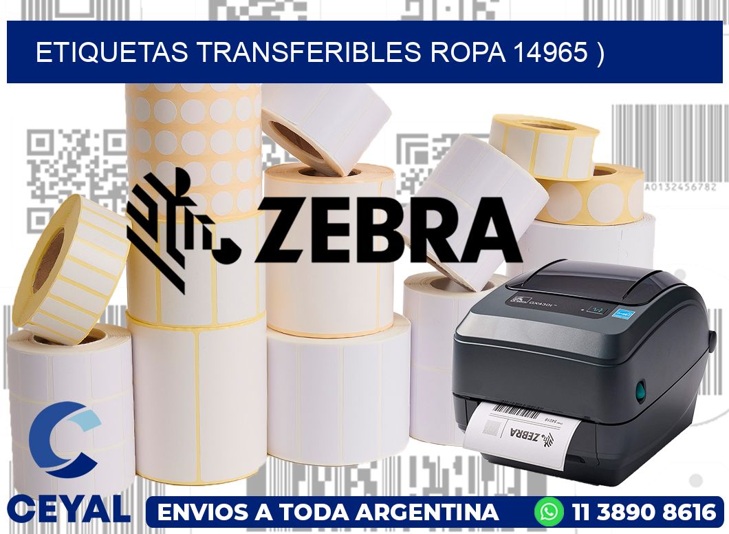 ETIQUETAS TRANSFERIBLES ROPA 14965 )