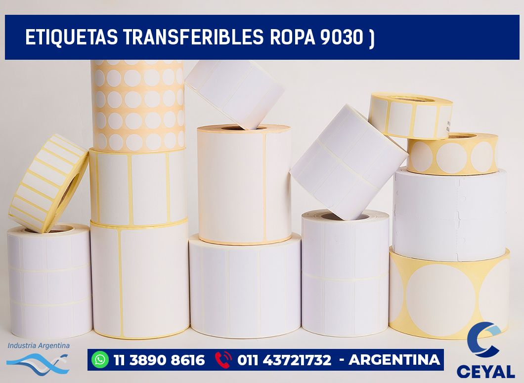 ETIQUETAS TRANSFERIBLES ROPA 9030 )