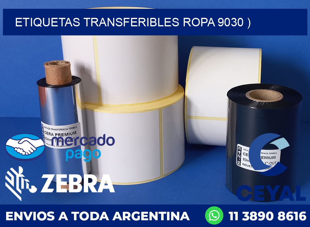 ETIQUETAS TRANSFERIBLES ROPA 9030 )