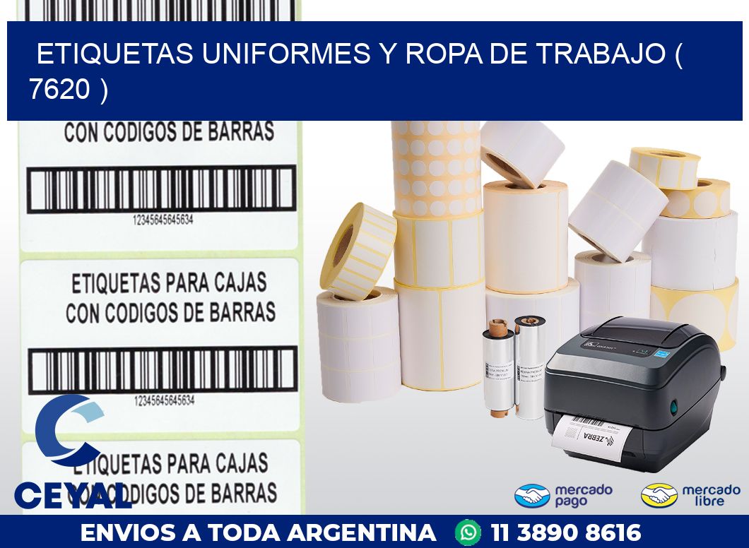 ETIQUETAS UNIFORMES Y ROPA DE TRABAJO ( 7620 )