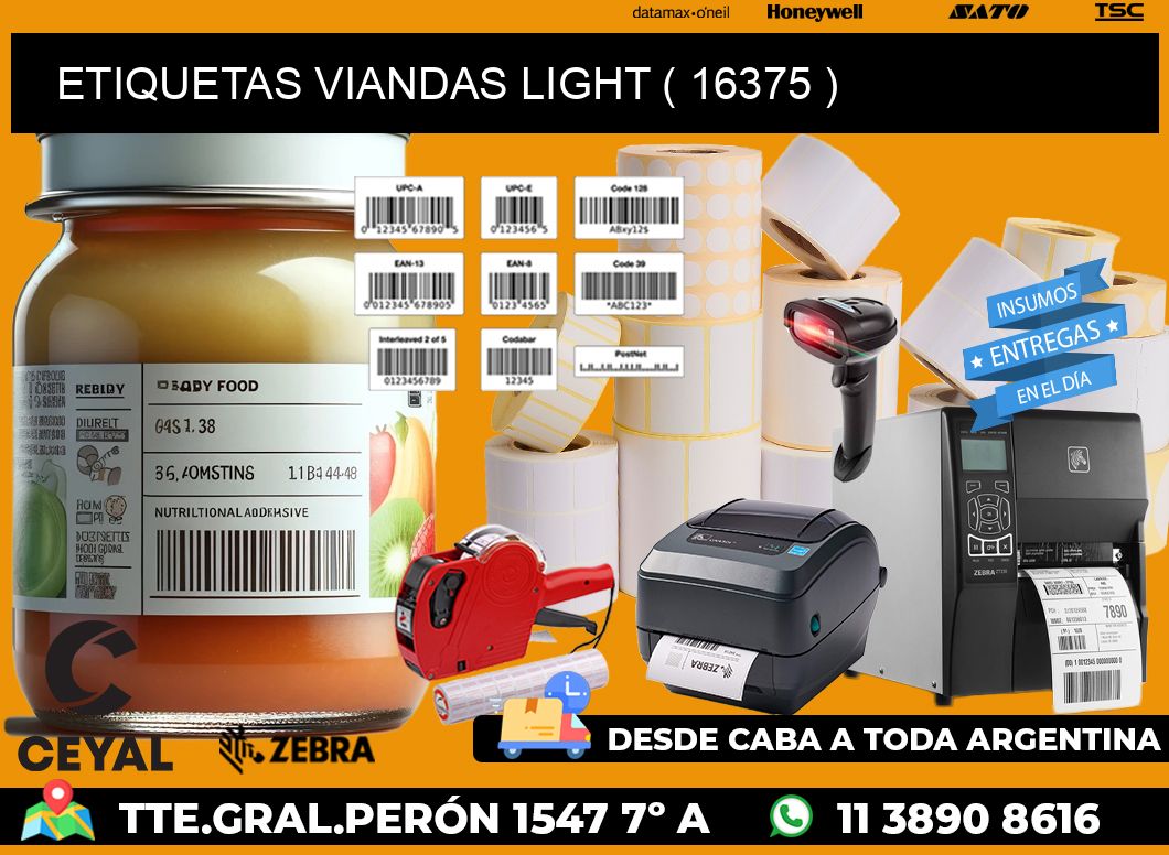 ETIQUETAS VIANDAS LIGHT ( 16375 )