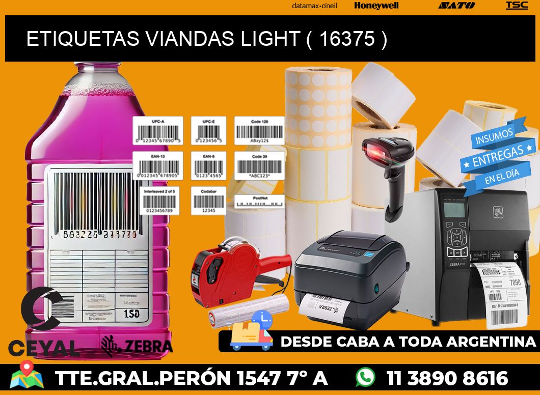 ETIQUETAS VIANDAS LIGHT ( 16375 )