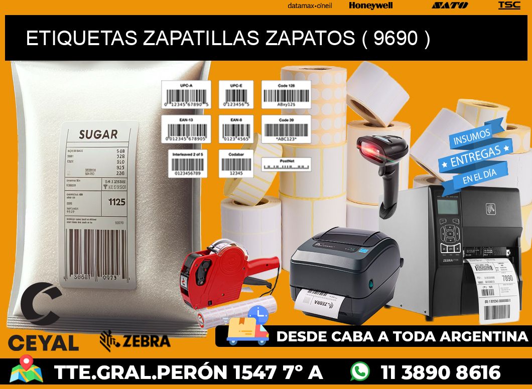 ETIQUETAS ZAPATILLAS ZAPATOS ( 9690 )