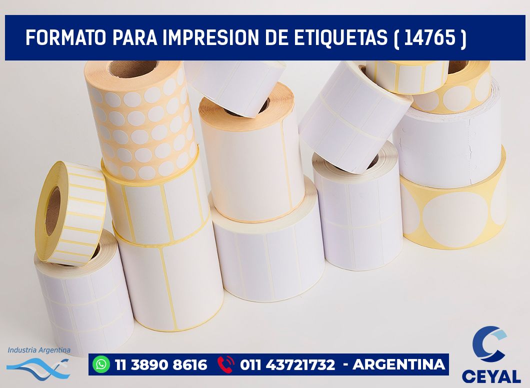FORMATO PARA IMPRESION DE ETIQUETAS ( 14765 )