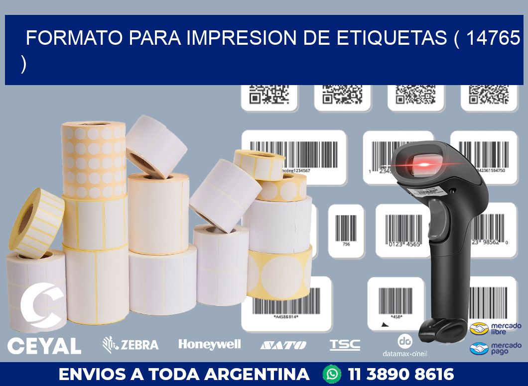 FORMATO PARA IMPRESION DE ETIQUETAS ( 14765 )