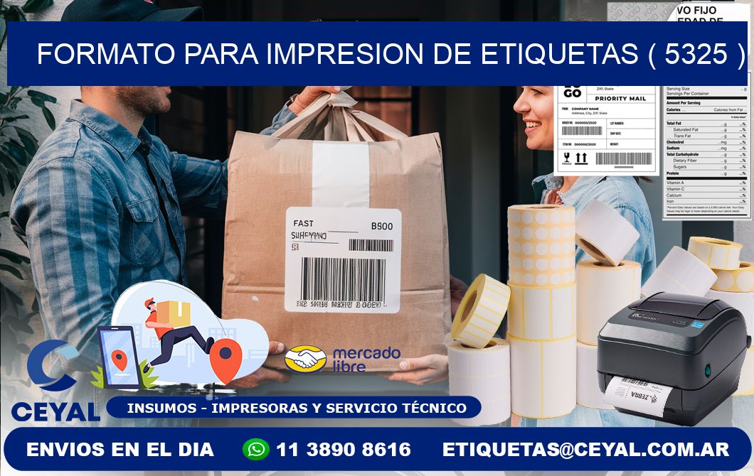FORMATO PARA IMPRESION DE ETIQUETAS ( 5325 )