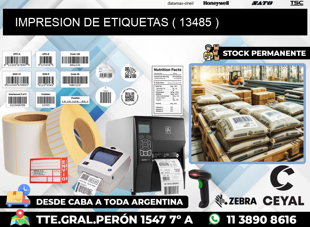 IMPRESION DE ETIQUETAS ( 13485 )