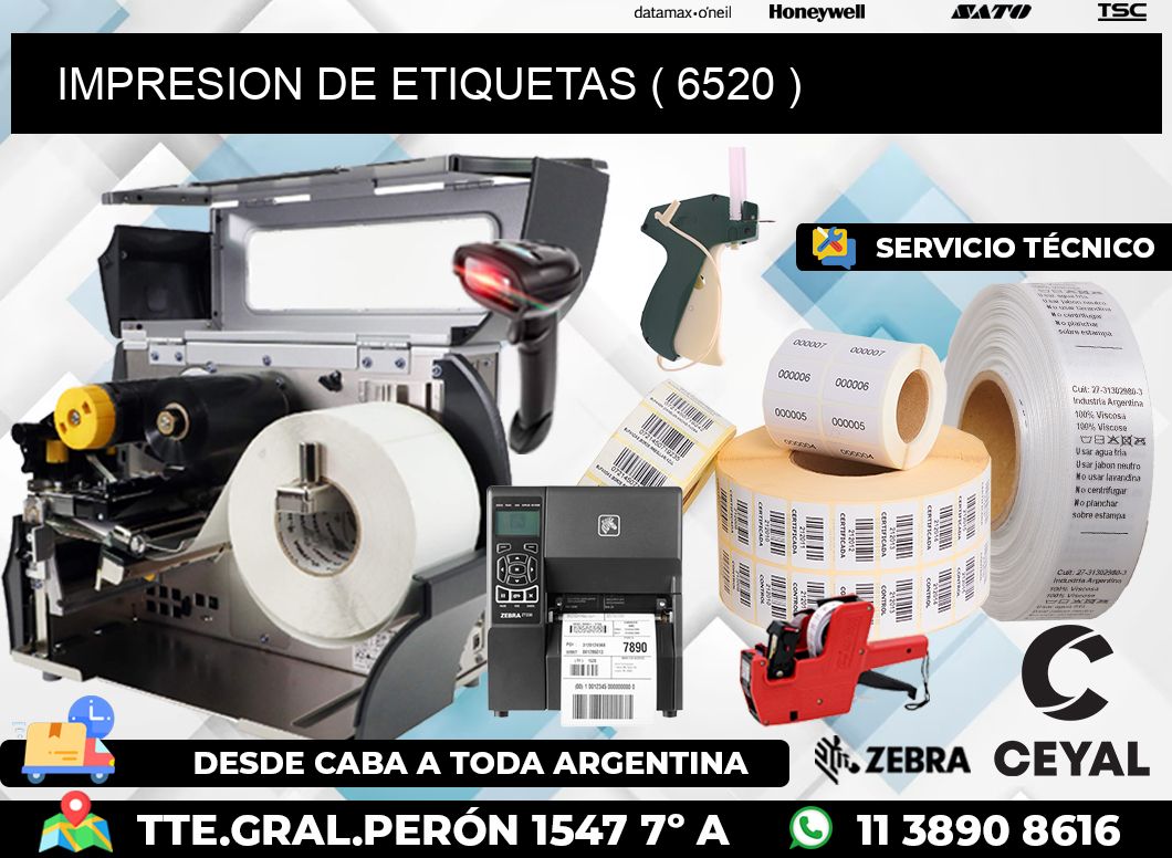 IMPRESION DE ETIQUETAS ( 6520 )