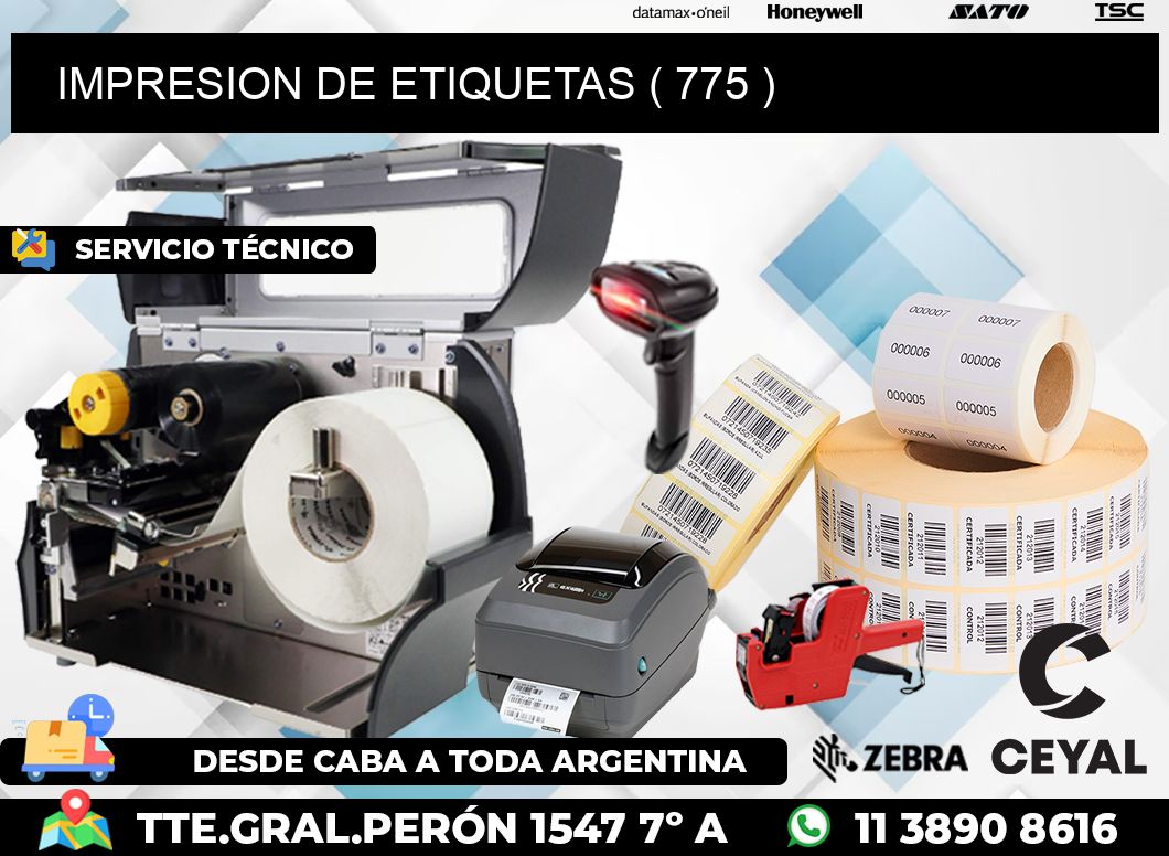 IMPRESION DE ETIQUETAS ( 775 )