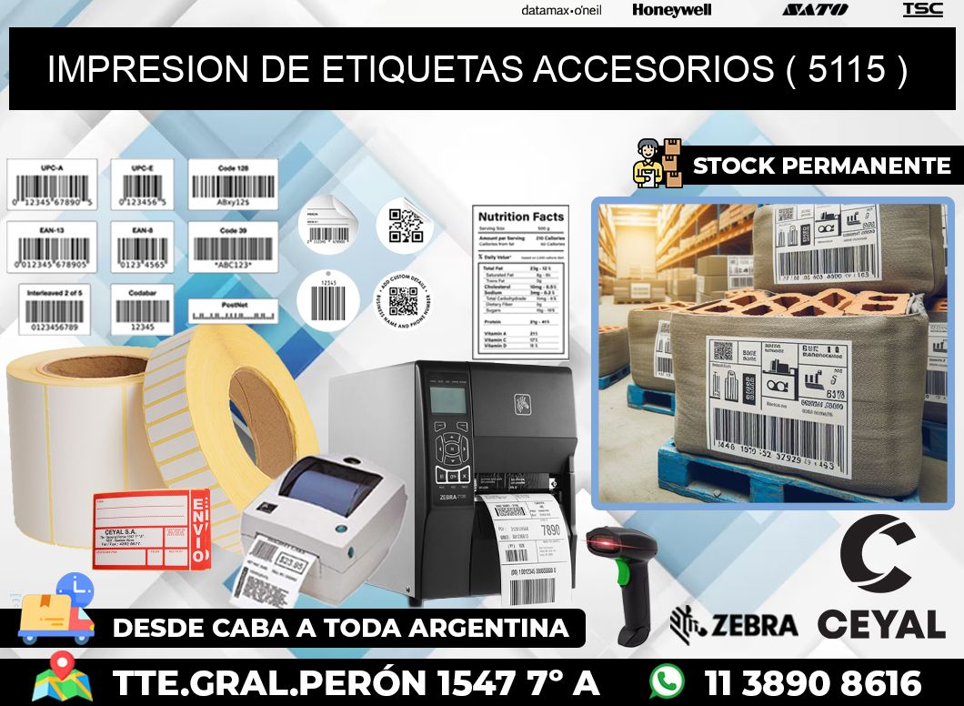 IMPRESION DE ETIQUETAS ACCESORIOS ( 5115 )