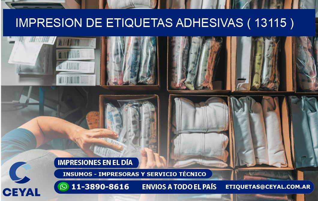 IMPRESION DE ETIQUETAS ADHESIVAS ( 13115 )