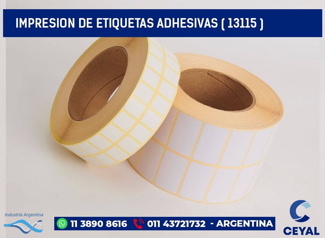 IMPRESION DE ETIQUETAS ADHESIVAS ( 13115 )