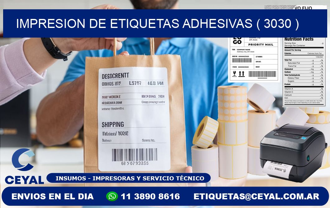 IMPRESION DE ETIQUETAS ADHESIVAS ( 3030 )