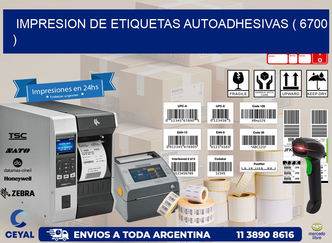IMPRESION DE ETIQUETAS AUTOADHESIVAS ( 6700 )