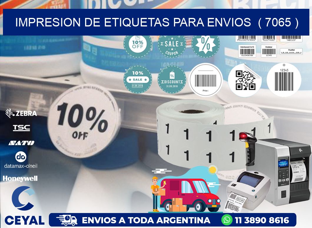 IMPRESION DE ETIQUETAS PARA ENVIOS ( 7065 )