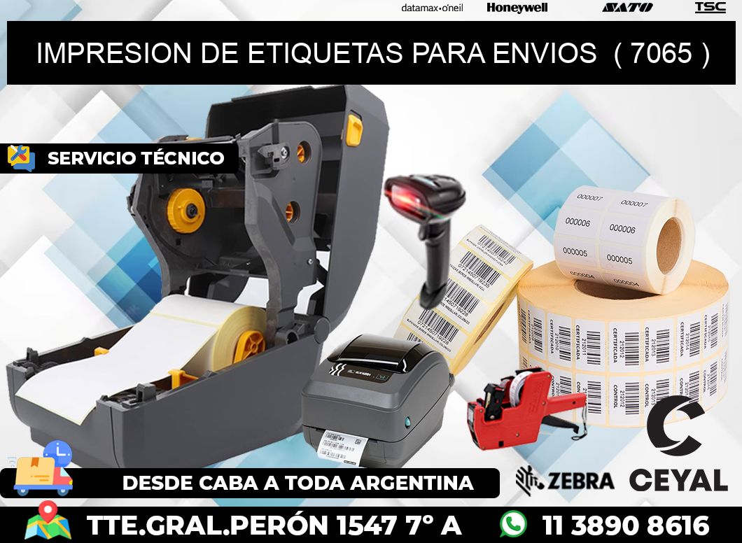IMPRESION DE ETIQUETAS PARA ENVIOS ( 7065 )