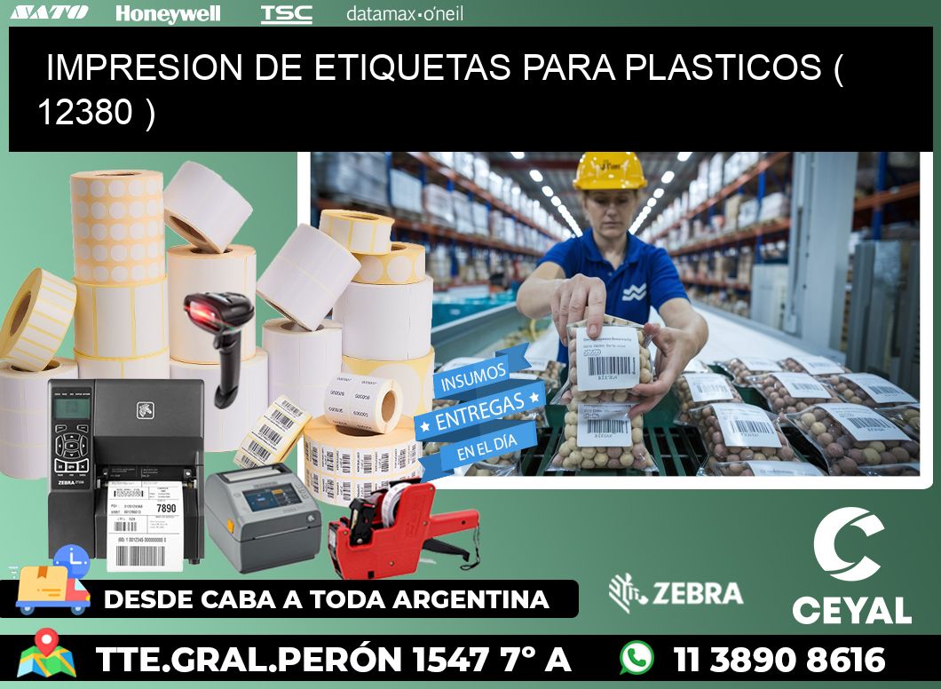 IMPRESION DE ETIQUETAS PARA PLASTICOS ( 12380 )