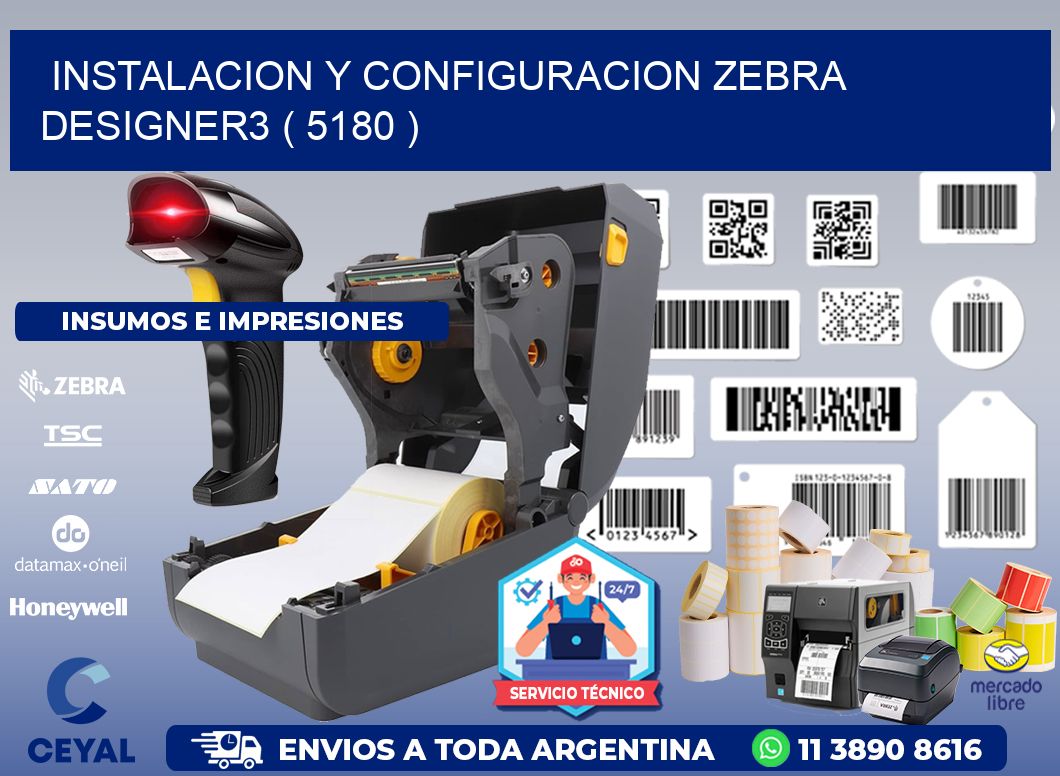 INSTALACION Y CONFIGURACION ZEBRA DESIGNER3 ( 5180 )