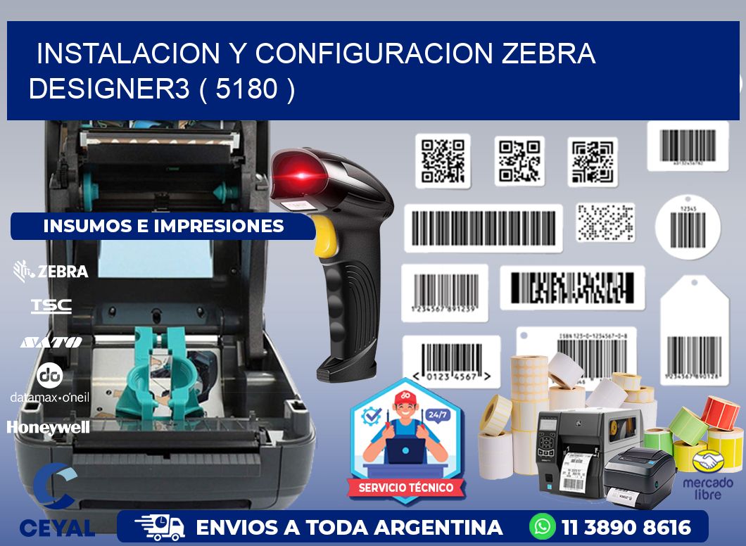 INSTALACION Y CONFIGURACION ZEBRA DESIGNER3 ( 5180 )