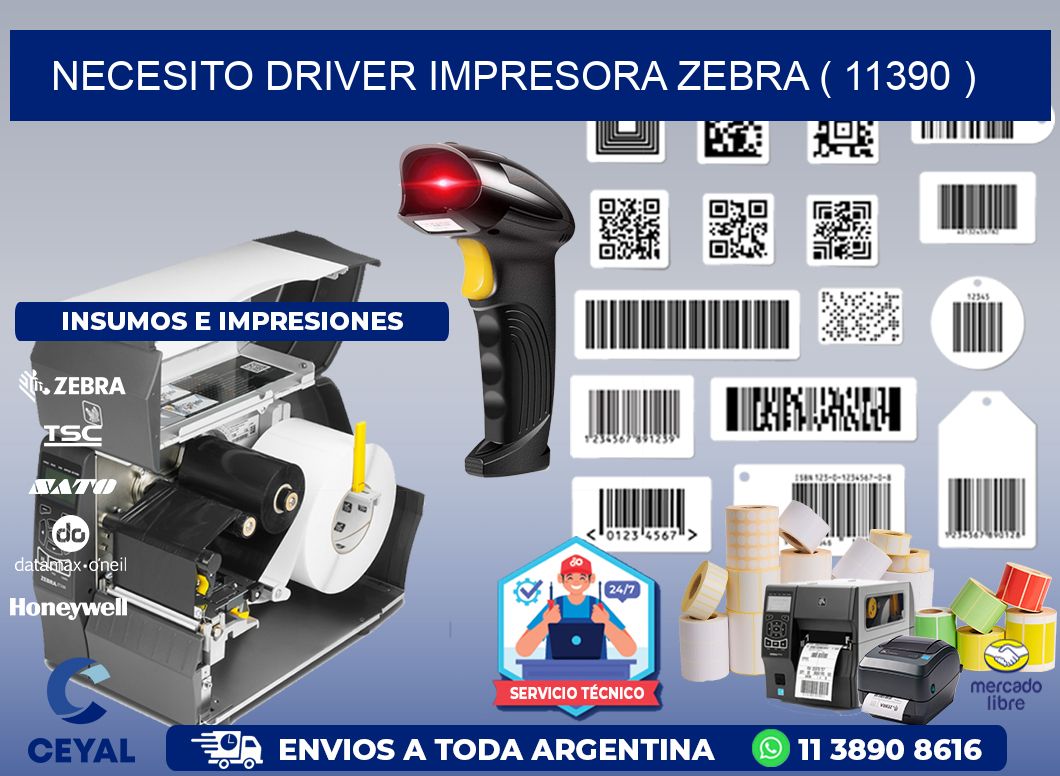 NECESITO DRIVER IMPRESORA ZEBRA ( 11390 )