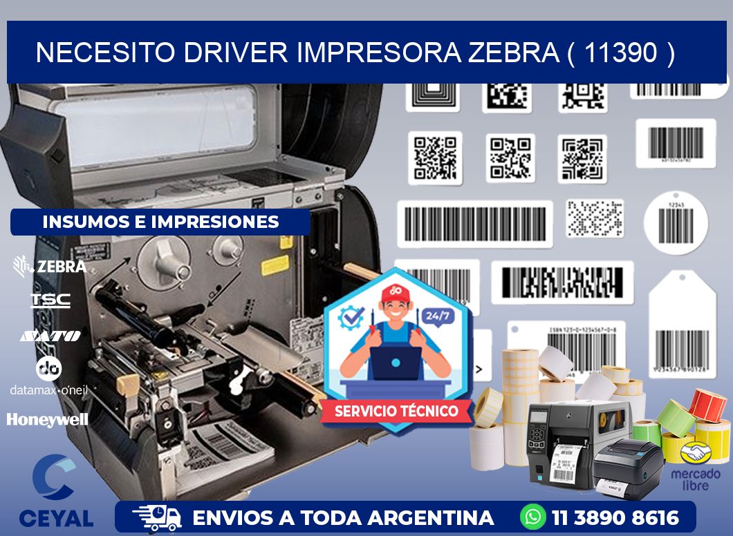 NECESITO DRIVER IMPRESORA ZEBRA ( 11390 )