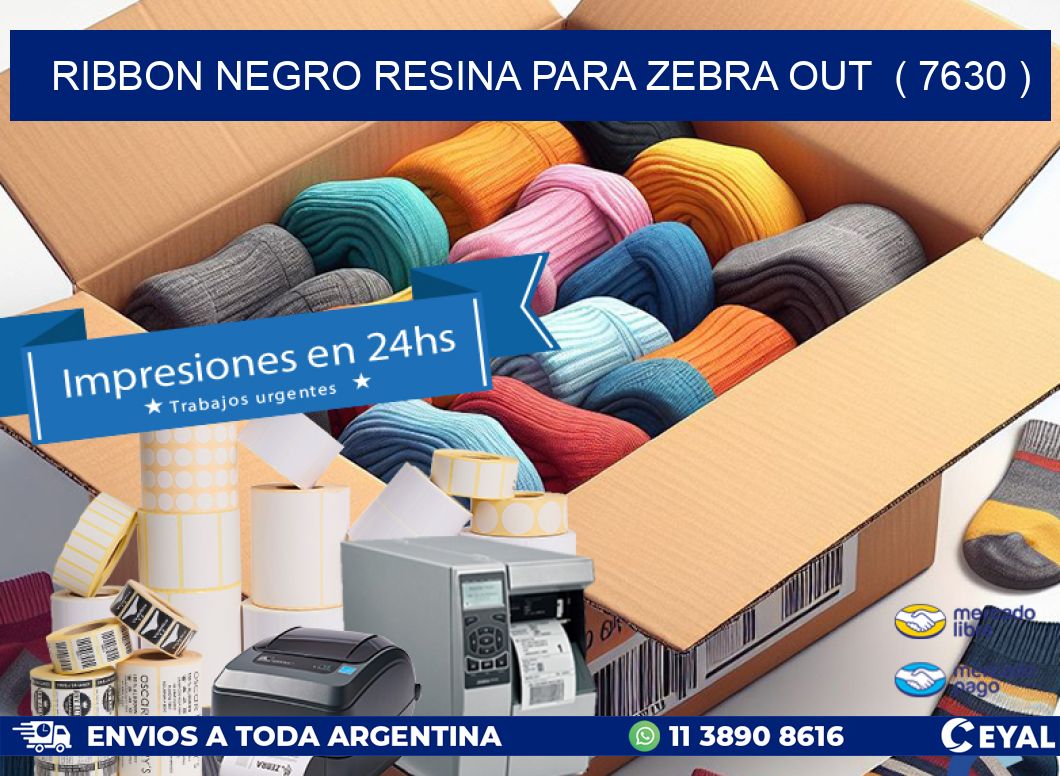 RIBBON NEGRO RESINA PARA ZEBRA OUT ( 7630 )