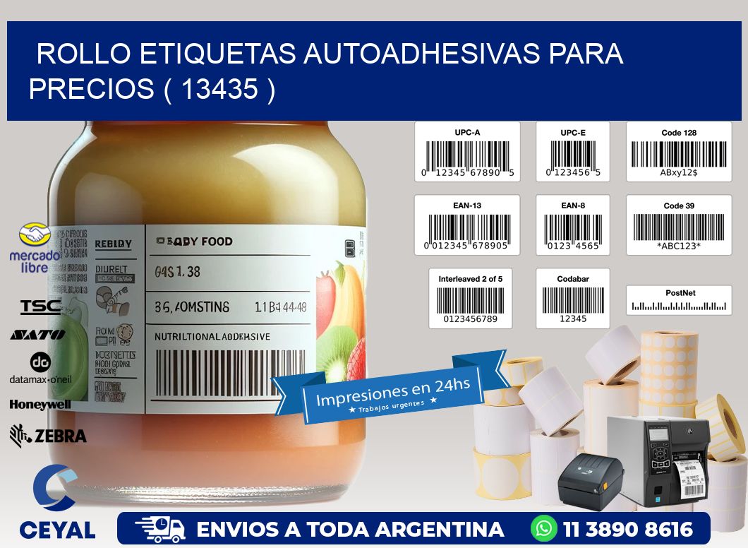 ROLLO ETIQUETAS AUTOADHESIVAS PARA PRECIOS ( 13435 )