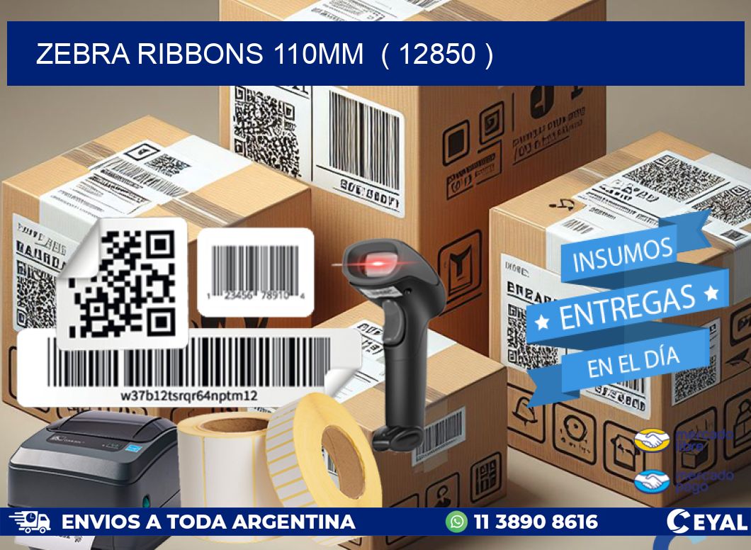 ZEBRA RIBBONS 110MM ( 12850 )